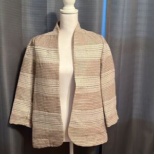 CHICO’S Gold and Cream Blazer.  Size 0